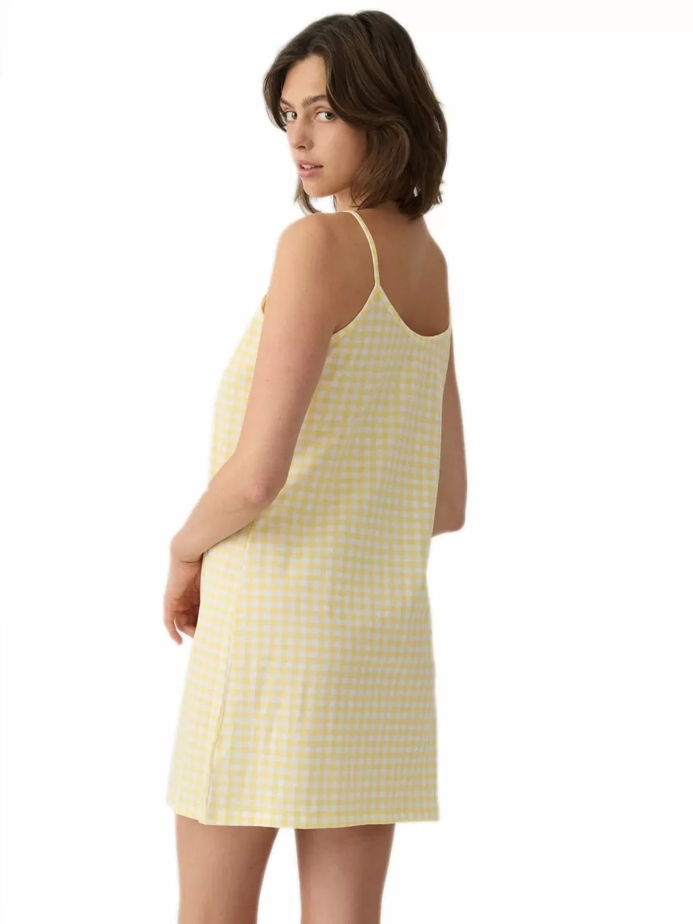 Γυναικείο Νυχτικό MINERVA Lemons & Plaid - 100% Βαμβακερό