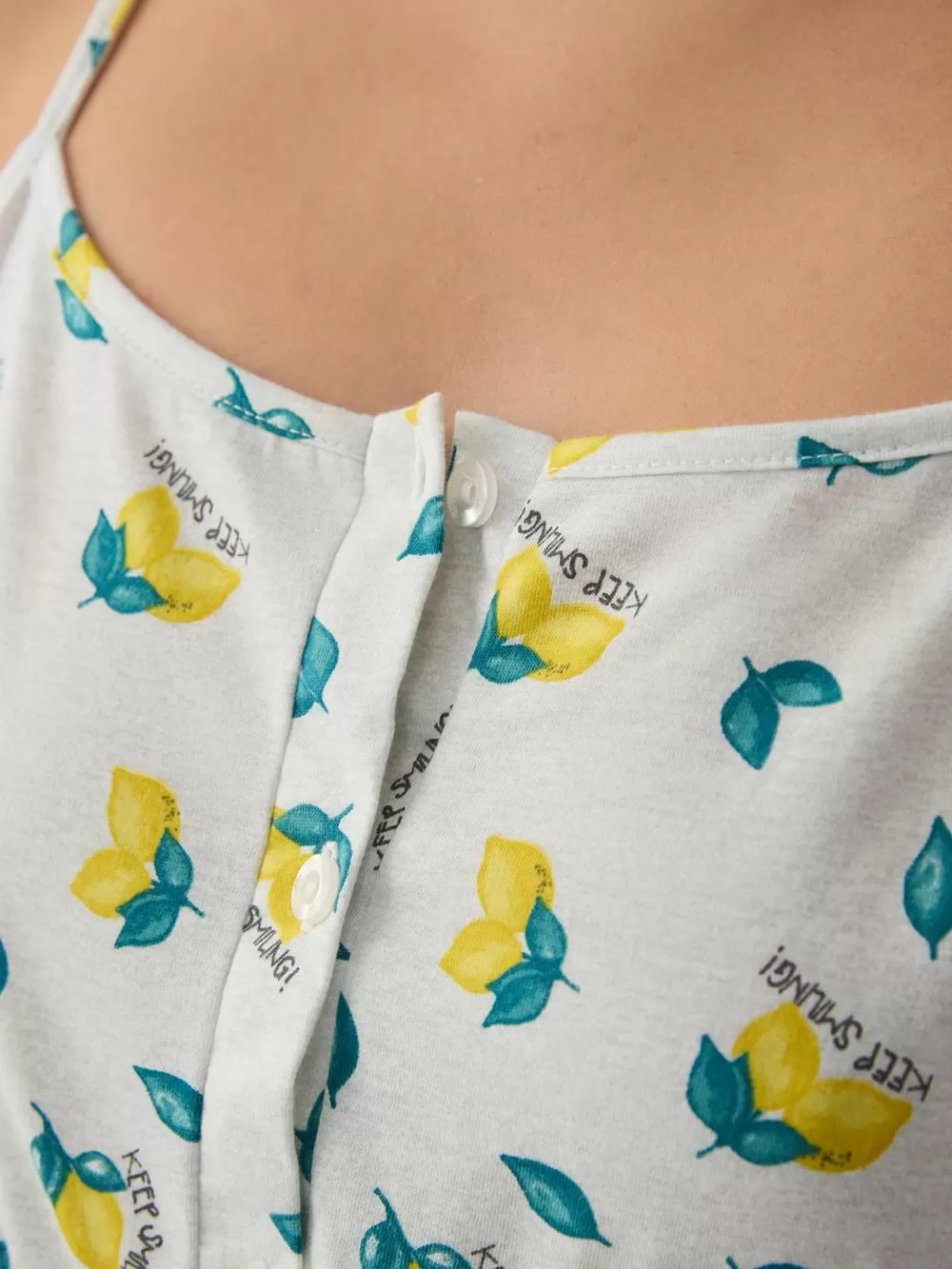 Γυναικείο Νυχτικό MINERVA Maternity Lemons - 100% Βαμβακερό