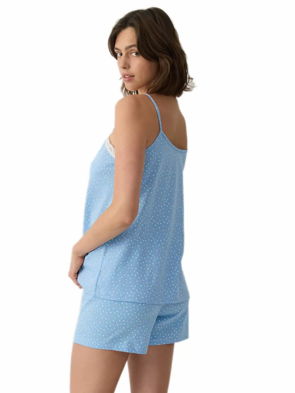 Γυναικεία Πυτζάμα MINERVA Multi Dots - 100% Βαμβακερή 