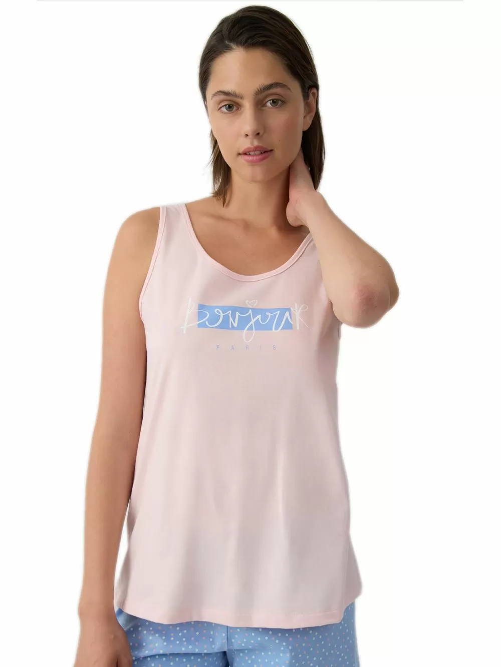 Γυναικεία Πυτζάμα MINERVA Multi Dots - 100% Βαμβακερή 