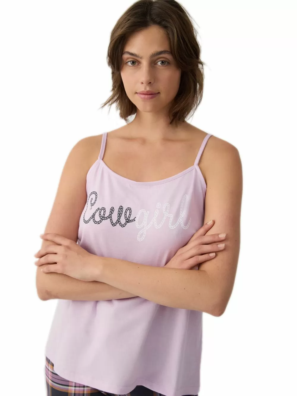 Γυναικεία Πυτζάμα MINERVA Cowgirl - 100% Βαμβακερή 