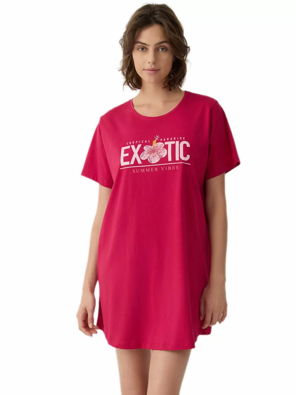 T-Shirt Dress MINERVA Exotic Life - 100% Βαμβακερό - Άνετο & Δροσερό