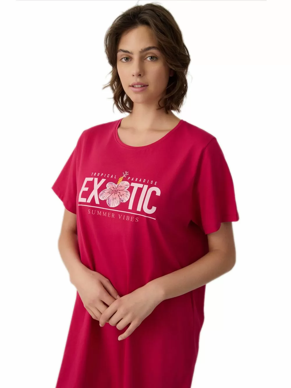 T-Shirt Dress MINERVA Exotic Life - 100% Βαμβακερό - Άνετο & Δροσερό