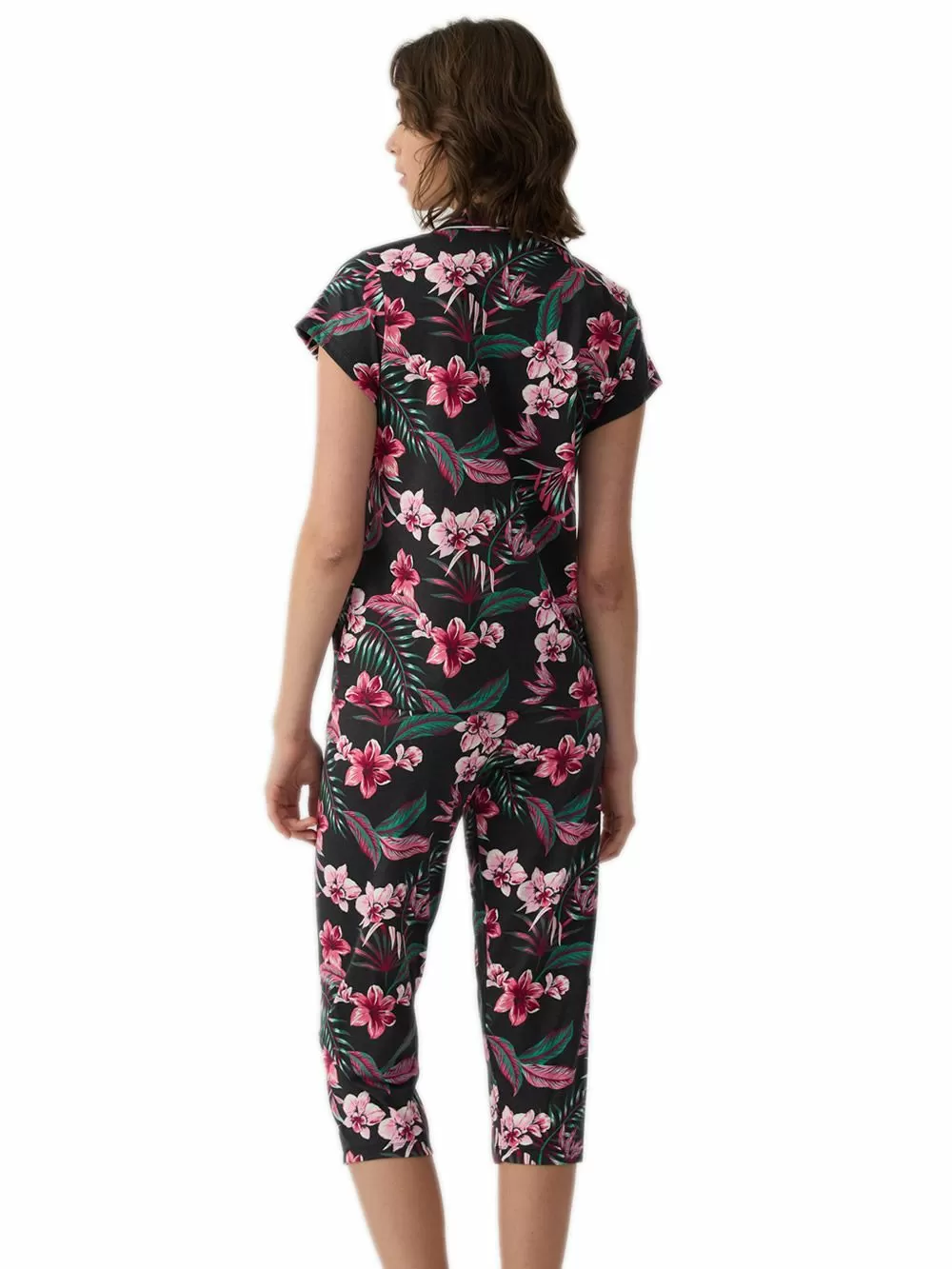 Γυναικεία Πυτζάμα MINERVA Exotic Floral - Νέα Μαμά - 100% Βαμβακερή 
