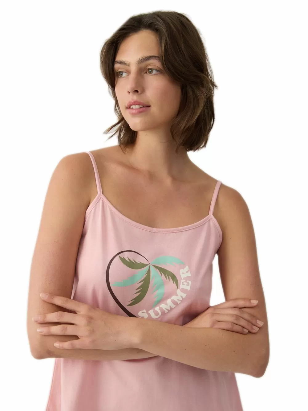 Γυναικεία Πυτζάμα MINERVA Tropical - 100% Βαμβακερή 