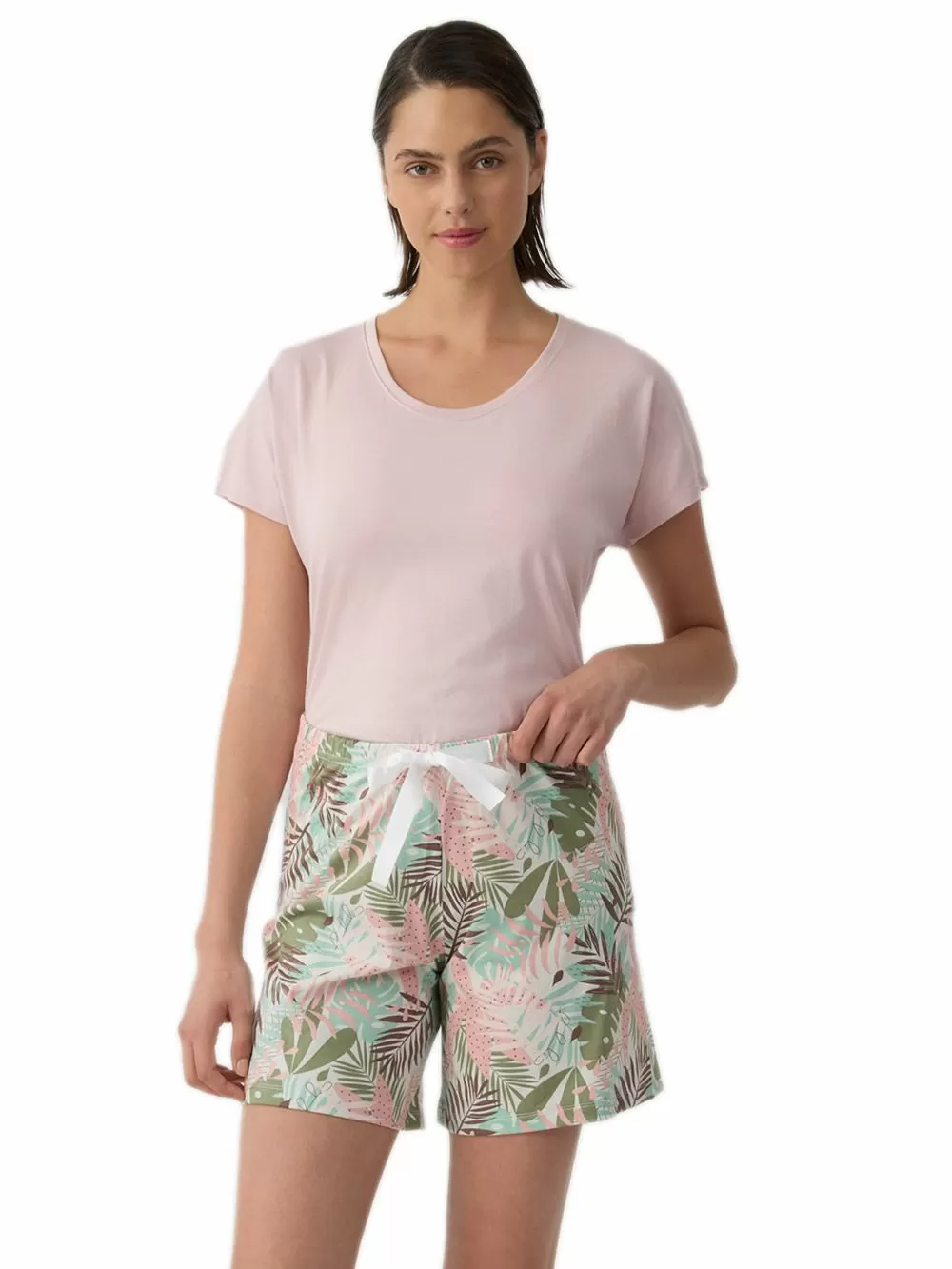 MINERVA Γυναικείο Μακρύ Σορτς Tropical - 100% Βαμβακερό 