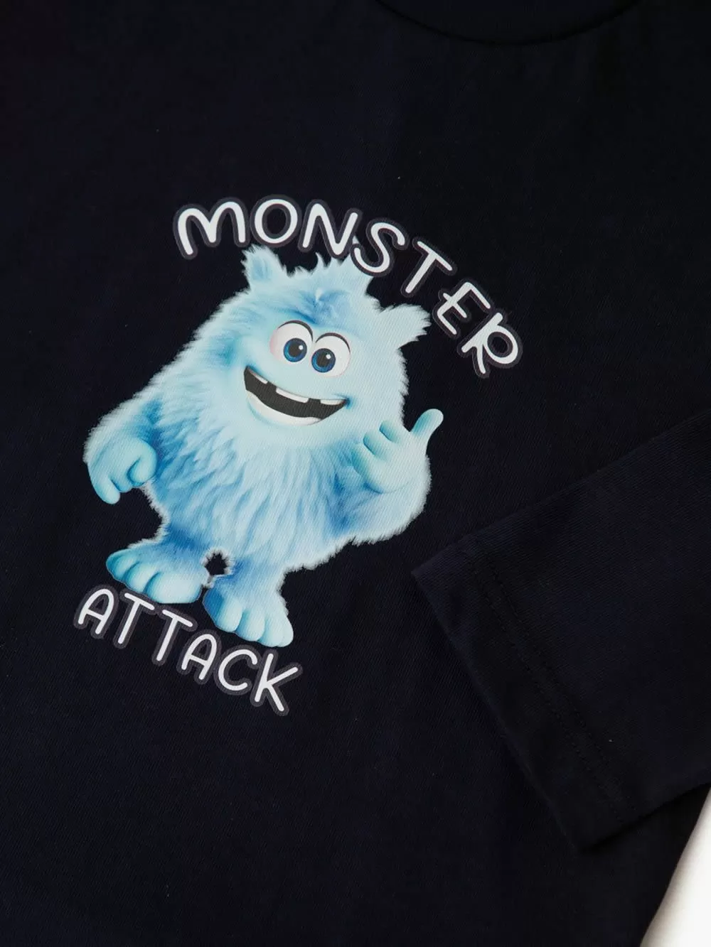 Βρεφική Πυτζάμα MINERVA για Αγόρι Monster - 100% Αγνό Βαμβάκι