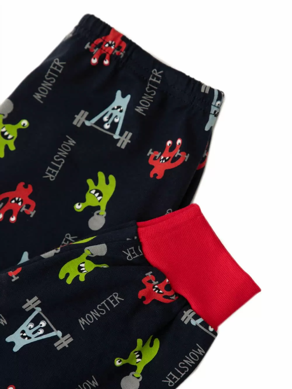 Βρεφική Πυτζάμα MINERVA για Αγόρι Monster- 100% Αγνό Βαμβάκι