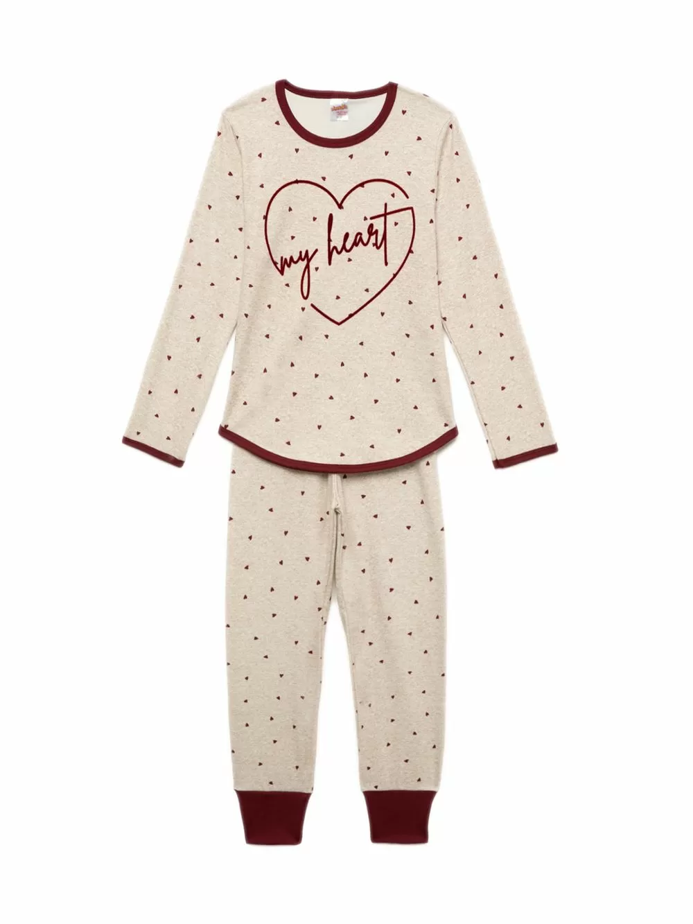 Εφηβική Πυτζάμα MINERVA Love Story για Κορίτσι - 100% Αγνό Βαμβάκι 