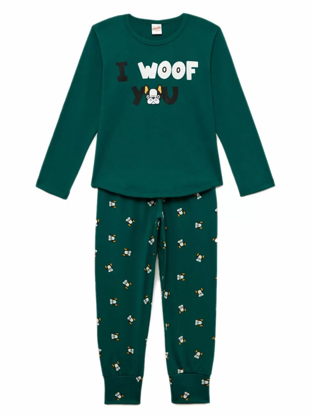 Παιδική Πυτζάμα MINERVA Bulldog για Κορίτσι - 100% Αγνό Βαμβάκι 