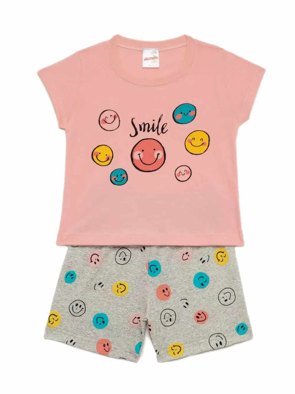 Βρεφική Πυτζάμα MINERVA για Κορίτσι Happy Smile - 100% Αγνό Βαμβάκι