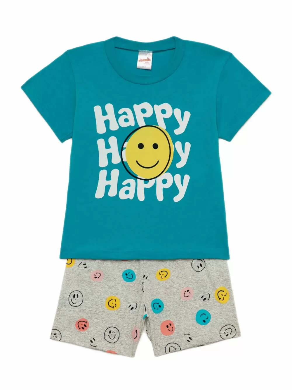 Βρεφική Πυτζάμα MINERVA για Αγόρι Happy Smiles - 100% Αγνό Βαμβάκι
