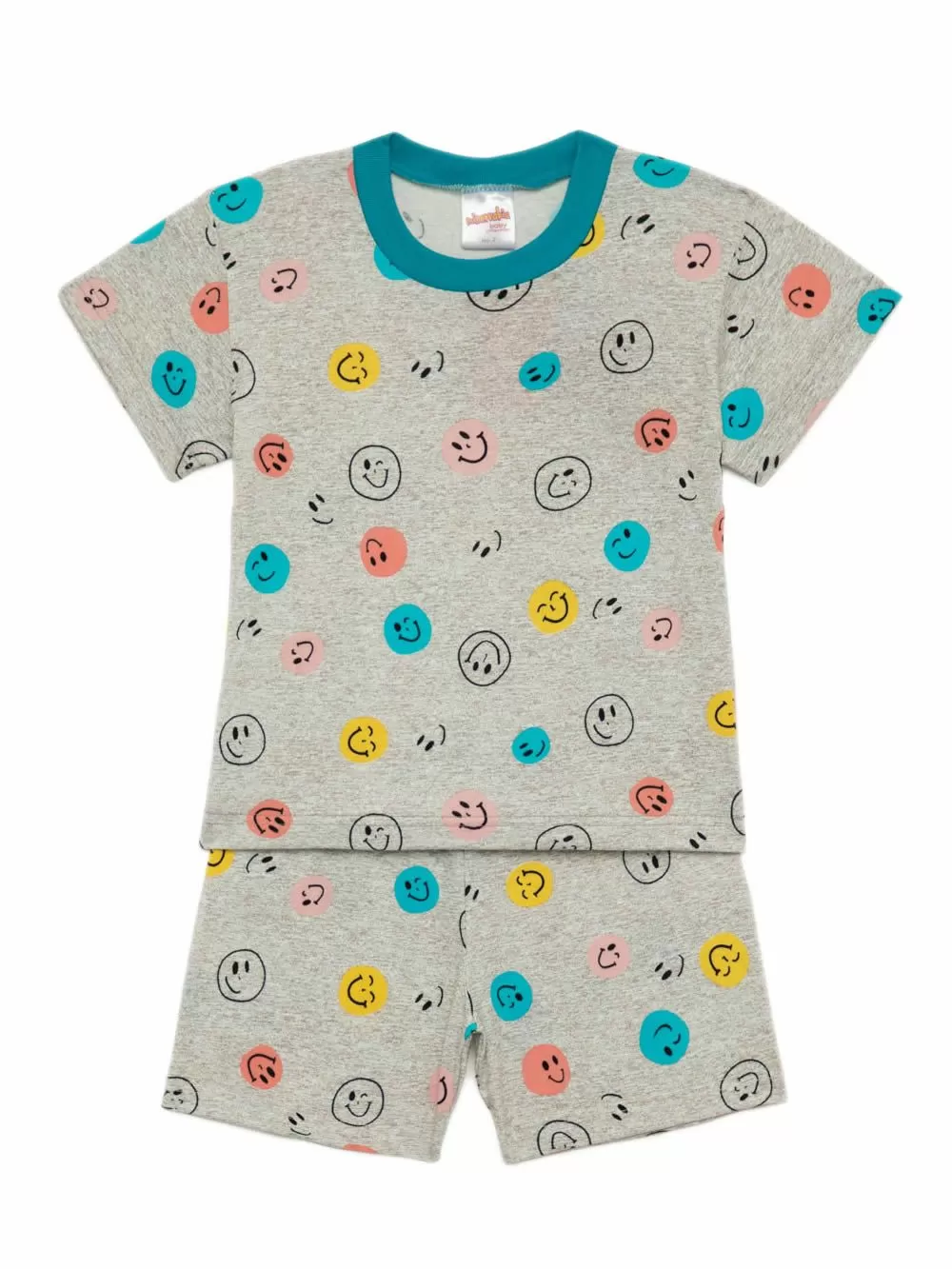 Βρεφική Πυτζάμα MINERVA για Αγόρι Multi Smiles - 100% Αγνό Βαμβάκι
