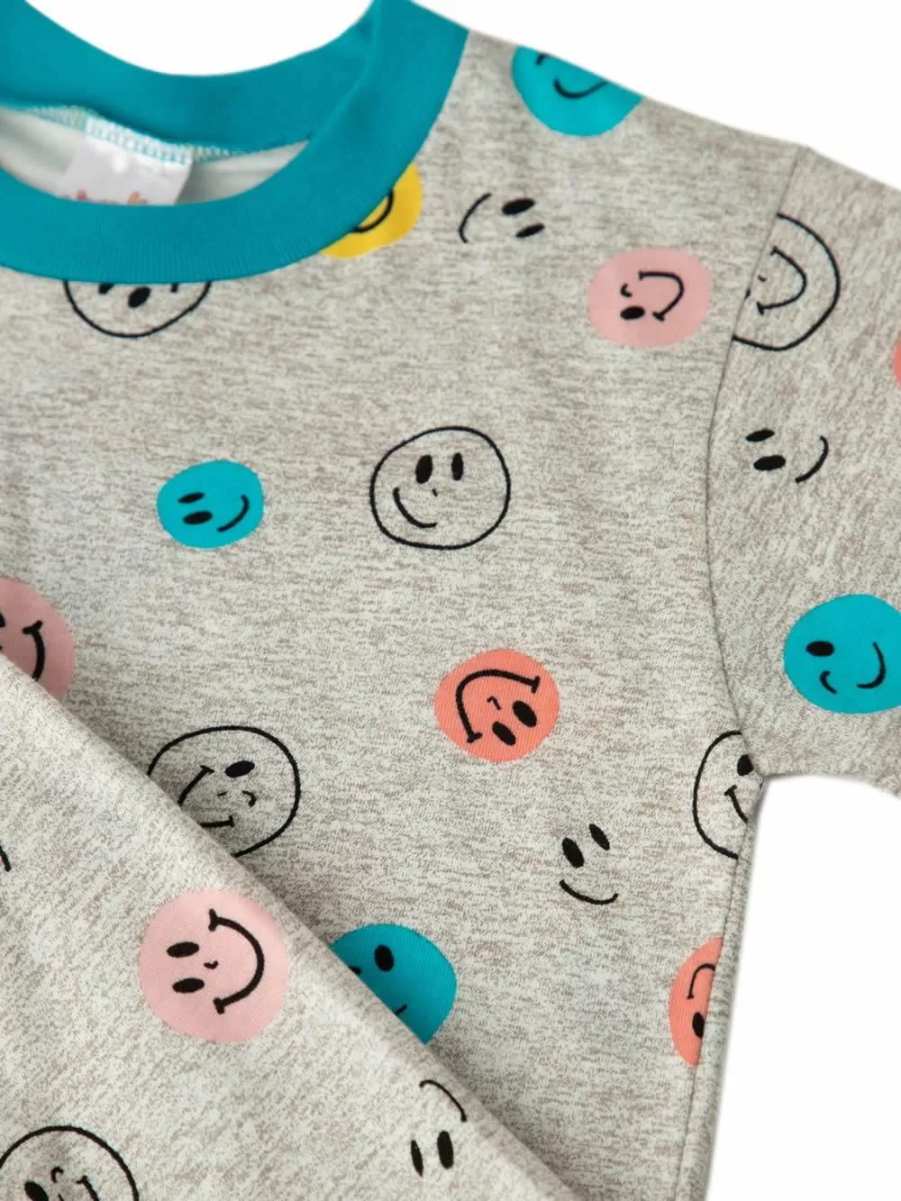 Βρεφική Πυτζάμα MINERVA για Αγόρι Multi Smiles - 100% Αγνό Βαμβάκι