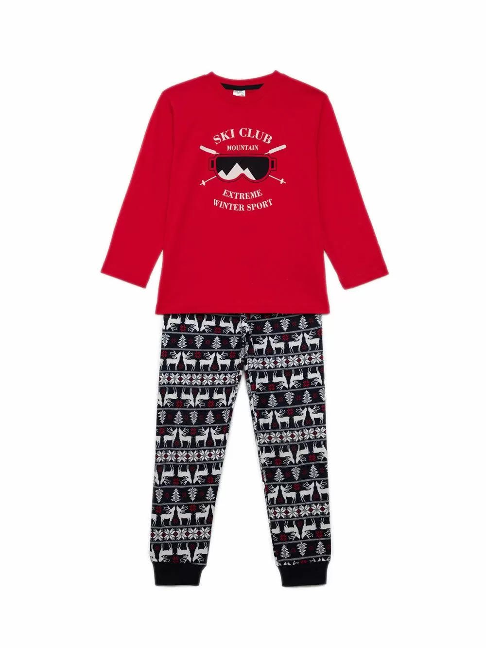 Παιδική Πυτζάμα MINERVA Ski Club για Αγόρι - 100% Αγνό Βαμβάκι 