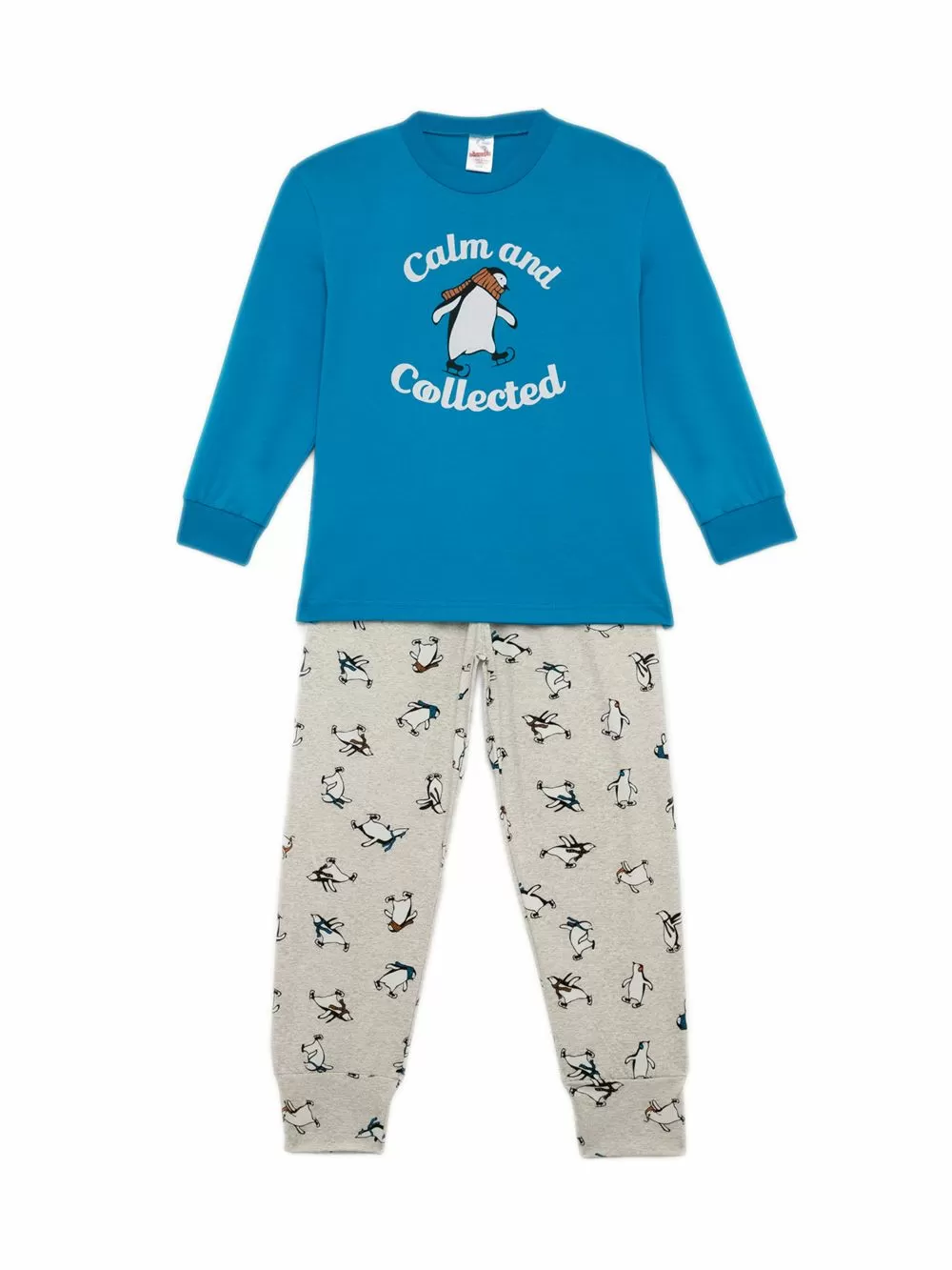 Παιδική Πυτζάμα MINERVA Penguin UNISEX - 100% Αγνό Βαμβάκι 