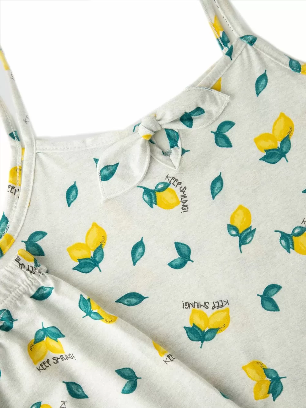 Εφηβική Πυτζάμα MINERVA για Κορίτσι Lemons & Plaid - 100% Αγνό Βαμβάκι