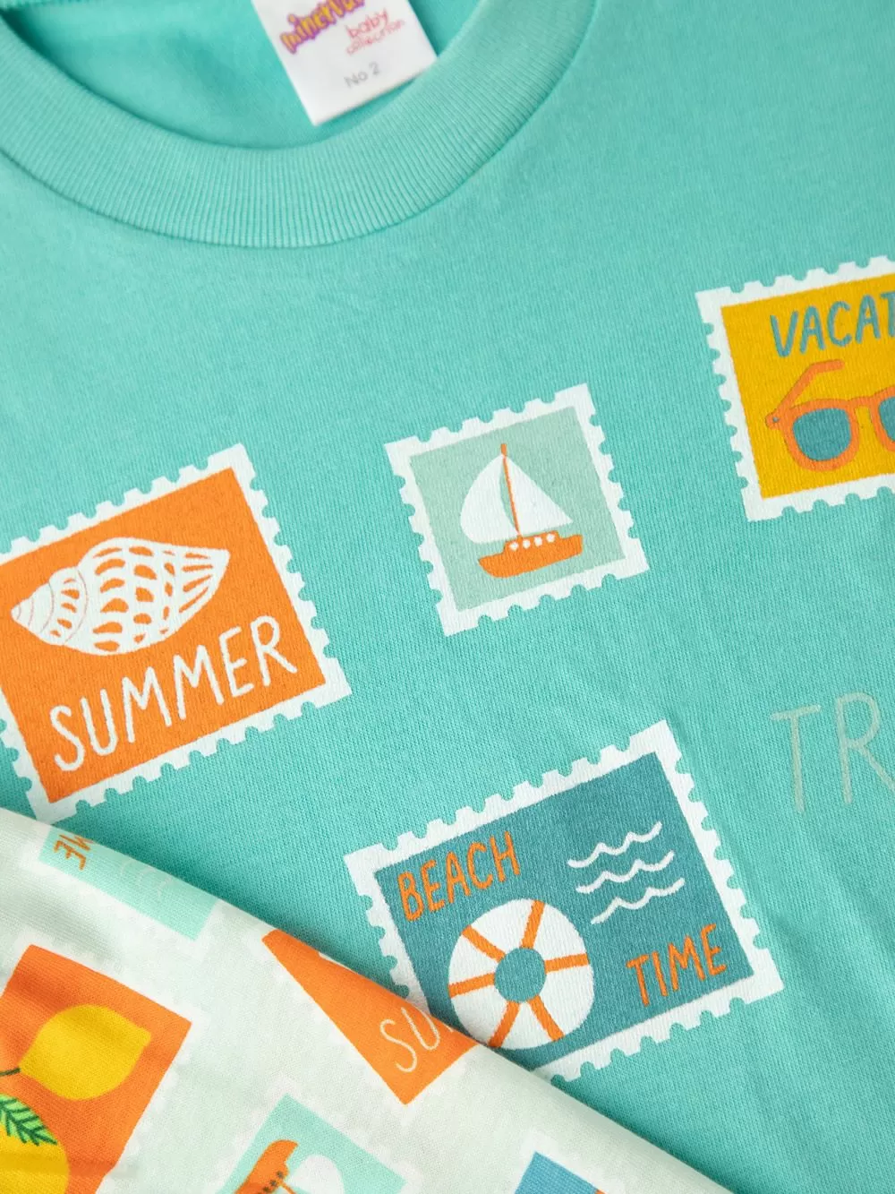 Βρεφική Πυτζάμα MINERVA για Αγόρι Carte Postale - 100% Αγνό Βαμβάκι