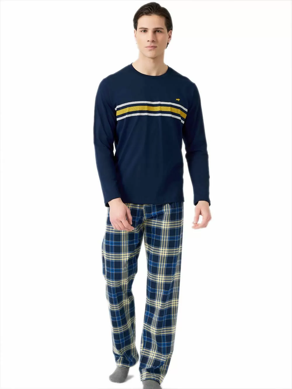 Ανδρική Πυτζάμα MINERVA Stripes - 100% Βαμβάκι Interlock