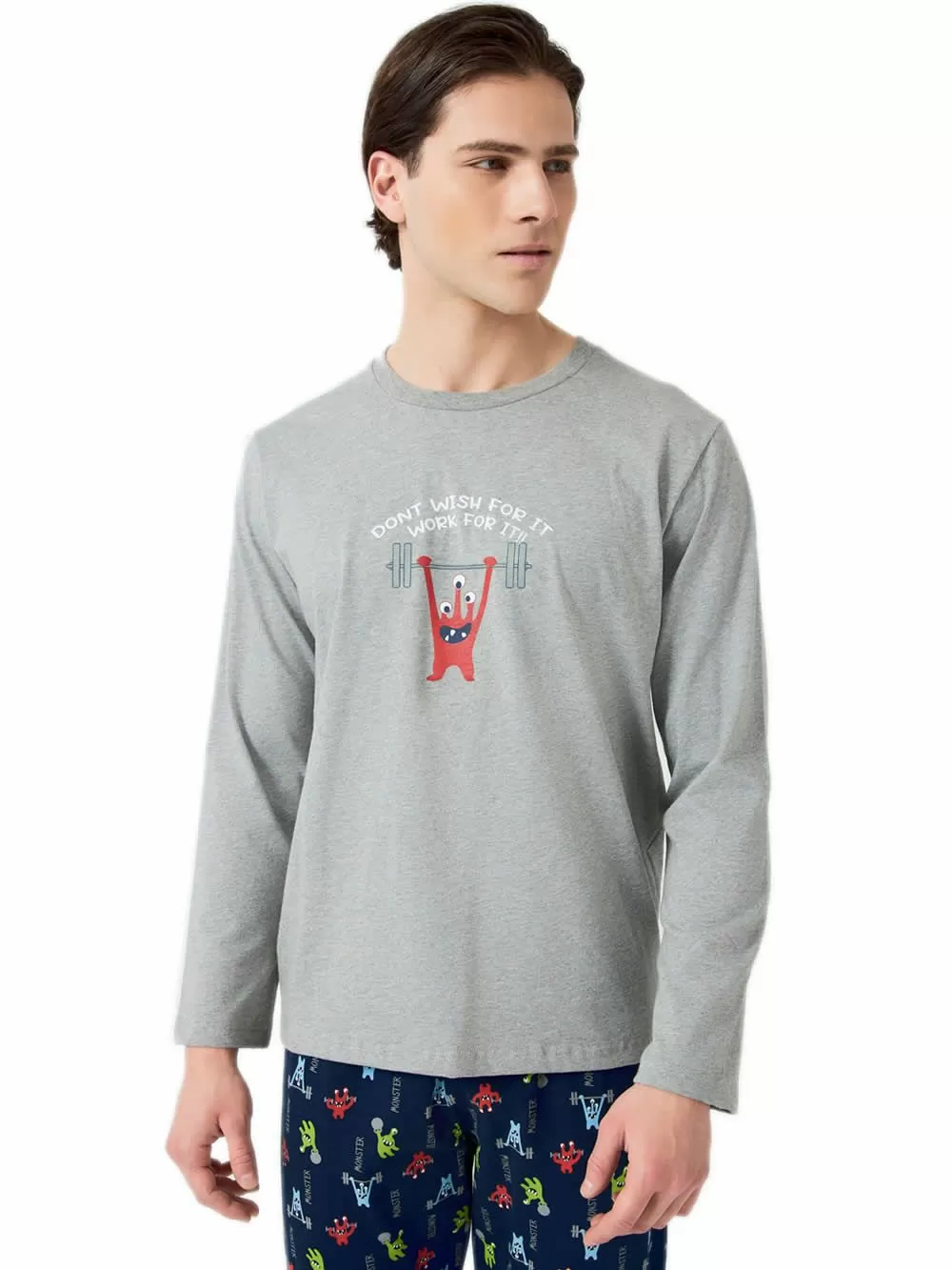 Ανδρική Πυτζάμα MINERVA Monster - 100% Βαμβάκι Interlock