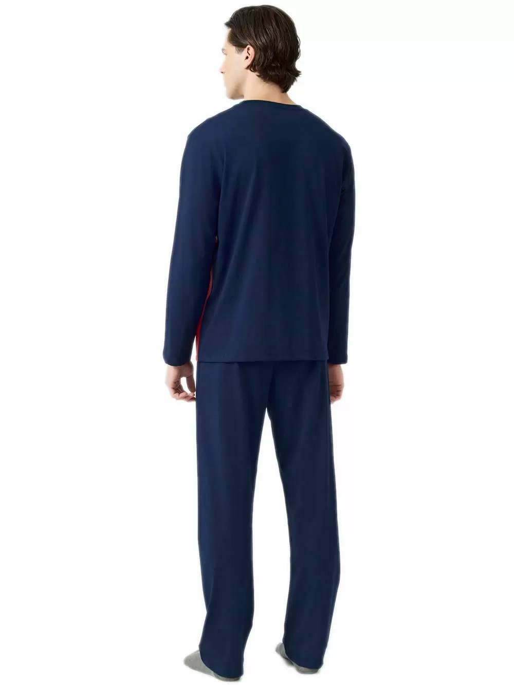 Ανδρική Πυτζάμα MINERVA Color Blocks - 100% Βαμβάκι Interlock