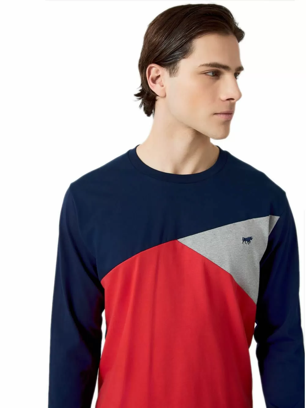 Ανδρική Πυτζάμα MINERVA Color Blocks - 100% Βαμβάκι Interlock