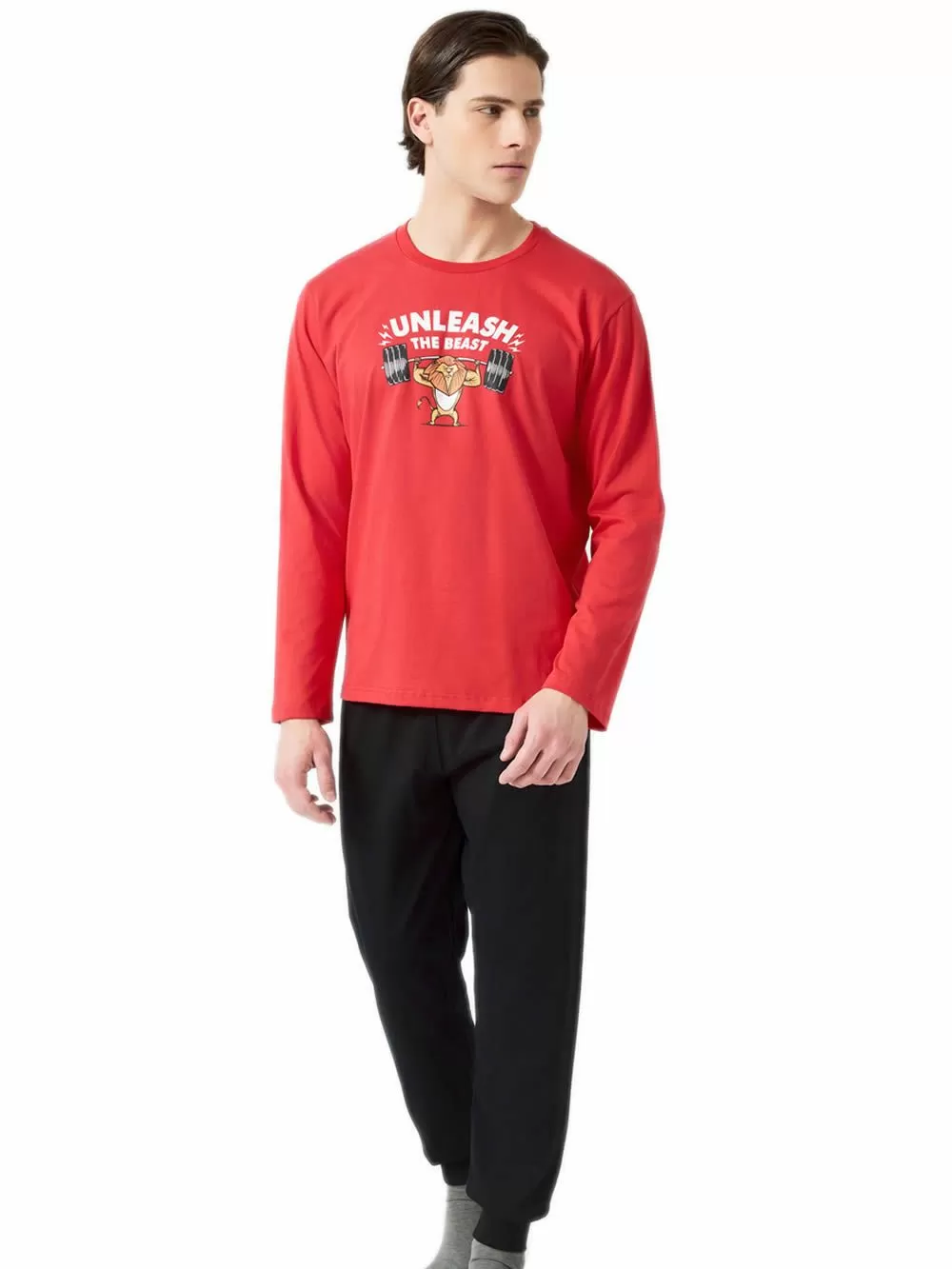 Ανδρική Πυτζάμα MINERVA The Beast - 100% Βαμβάκι Interlock