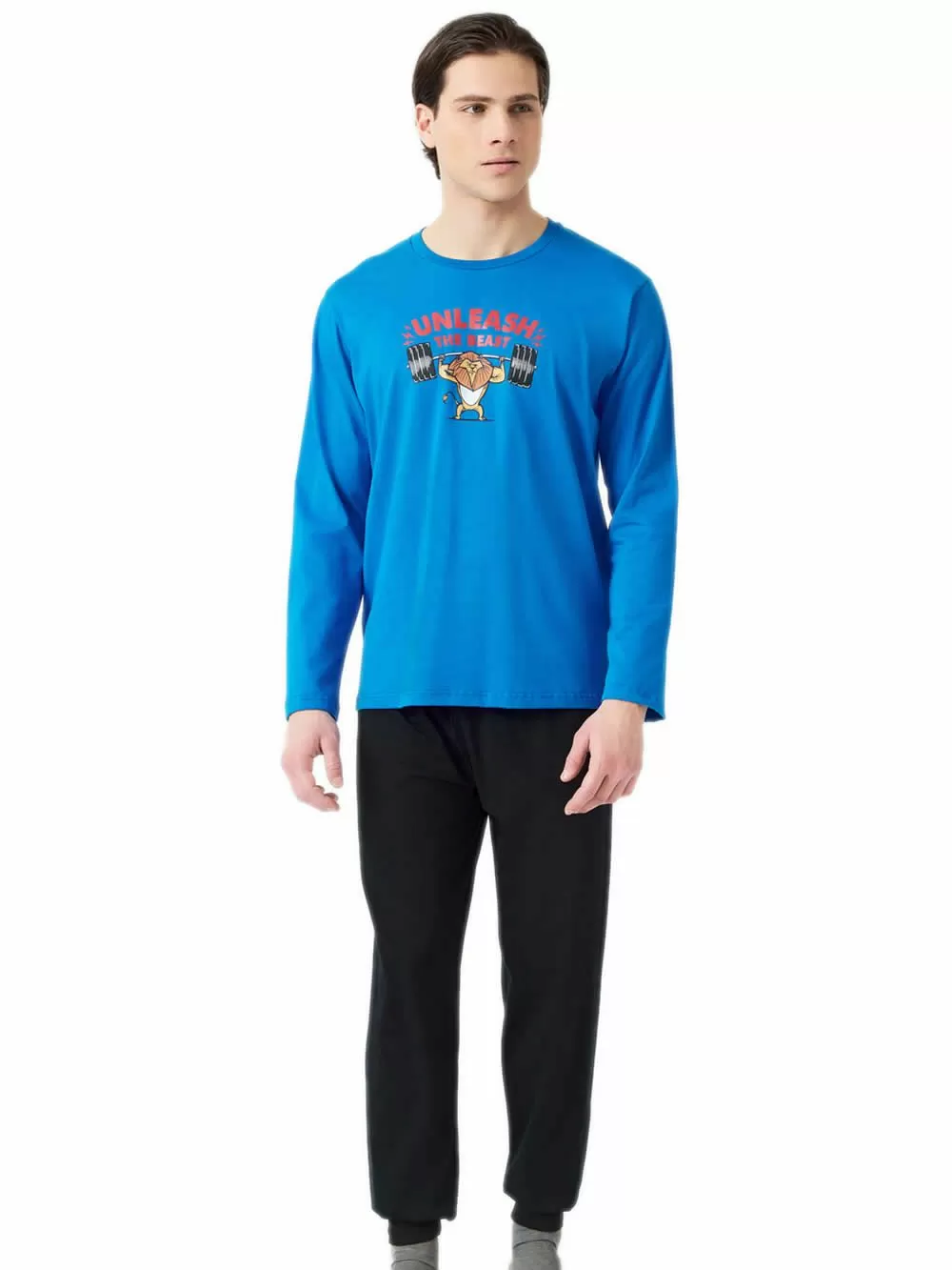 Ανδρική Πυτζάμα MINERVA The Beast - 100% Βαμβάκι Interlock