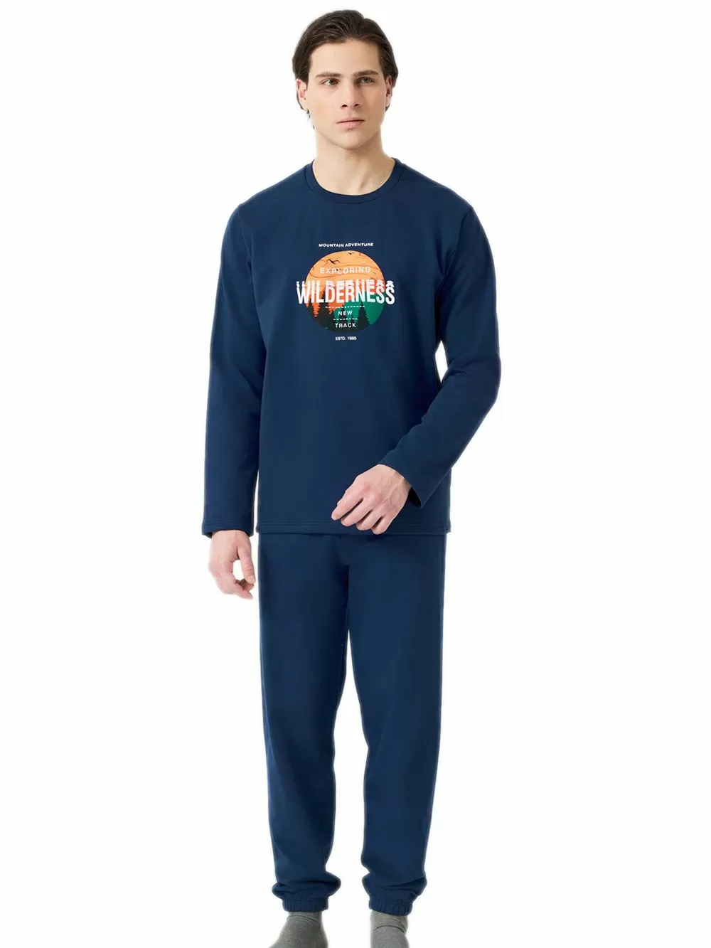 Ανδρική Φόρμα Homewear Φούτερ MINERVA Wilderness - 100% Βαμβάκι Interlock