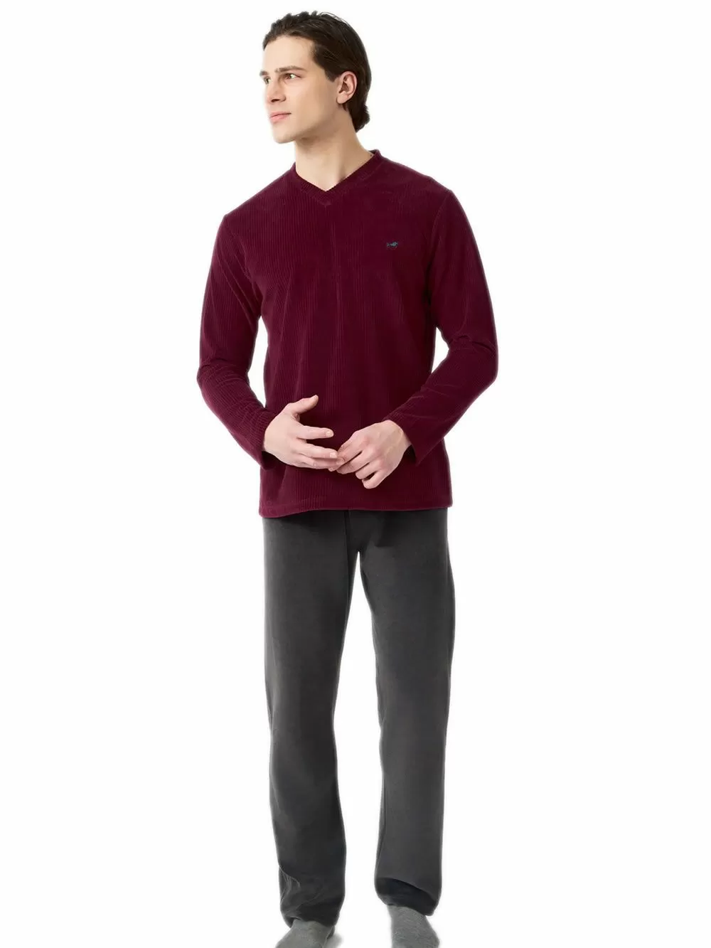 Ανδρική Πυτζάμα Πολυτελείας MINERVA - Απαλό Βελούδο