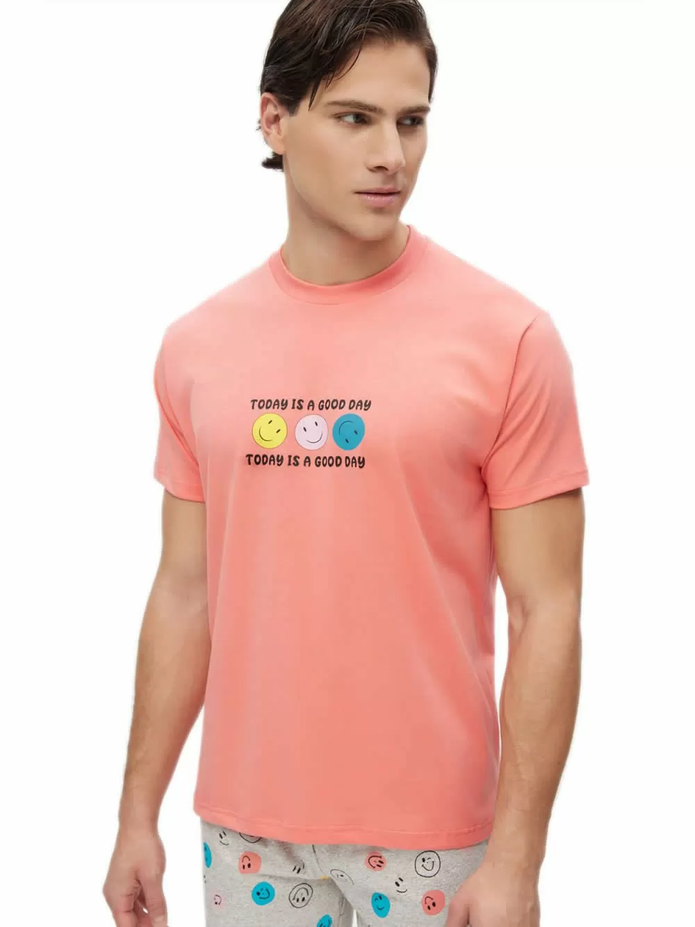 Ανδρική Πυτζάμα MINERVA Smiles - 100% Βαμβακερή