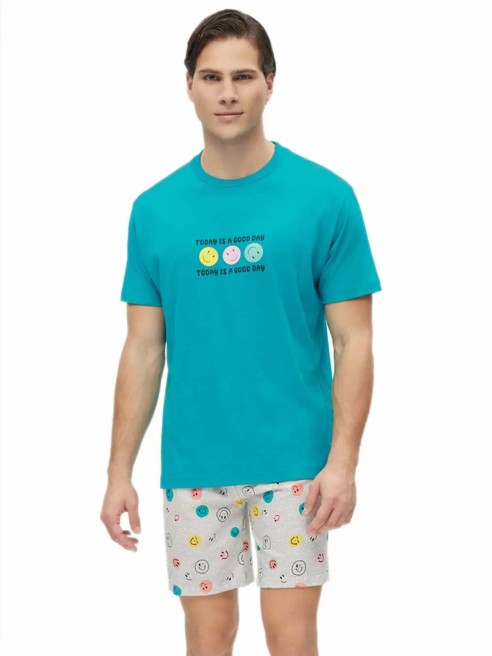 Ανδρική Πυτζάμα MINERVA Smiles - 100% Βαμβακερή