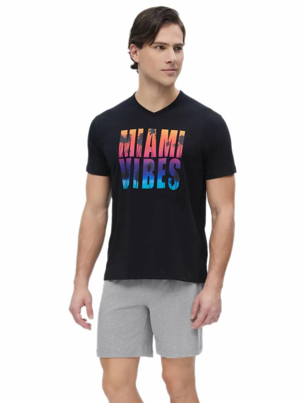 Ανδρική Πυτζάμα MINERVA Miami Vibes - 100% Βαμβακερή