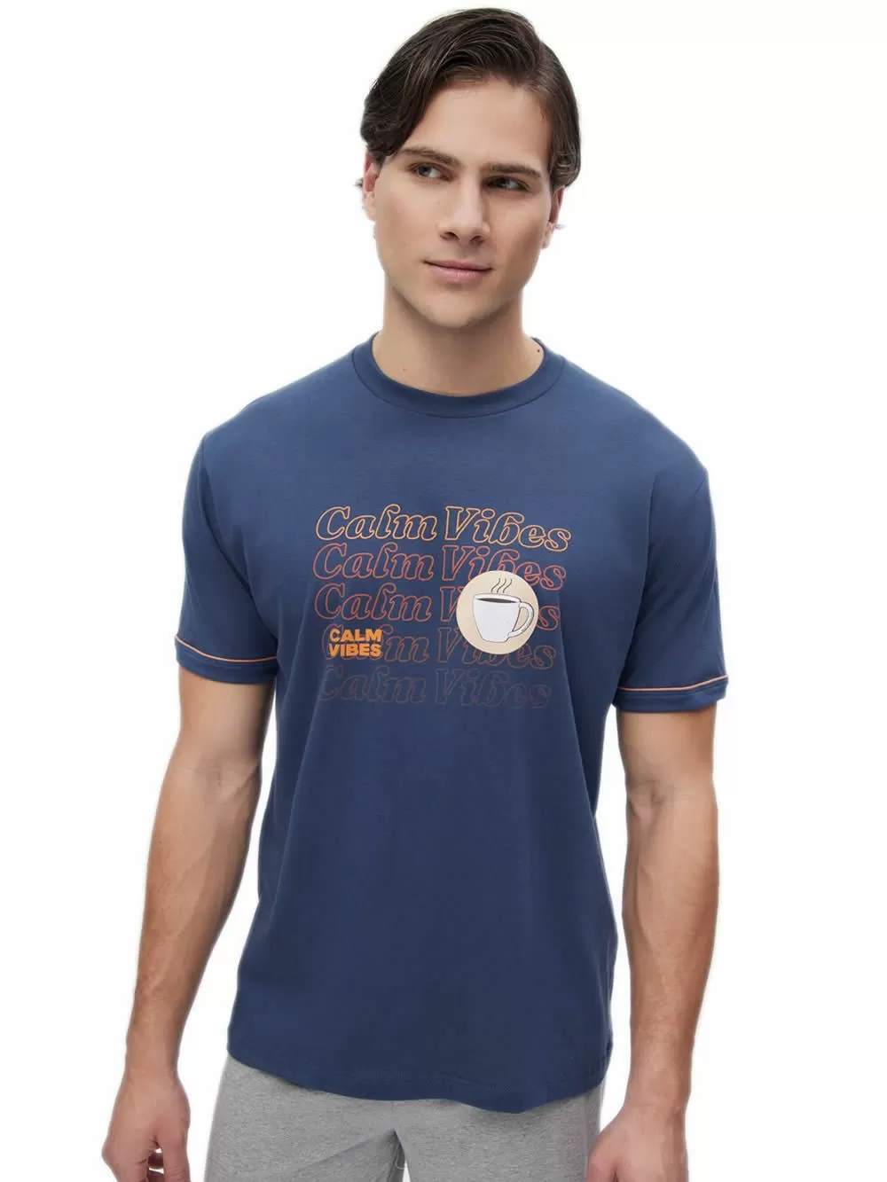 Ανδρική Πυτζάμα MINERVA Calm Vibes - 100% Βαμβακερή