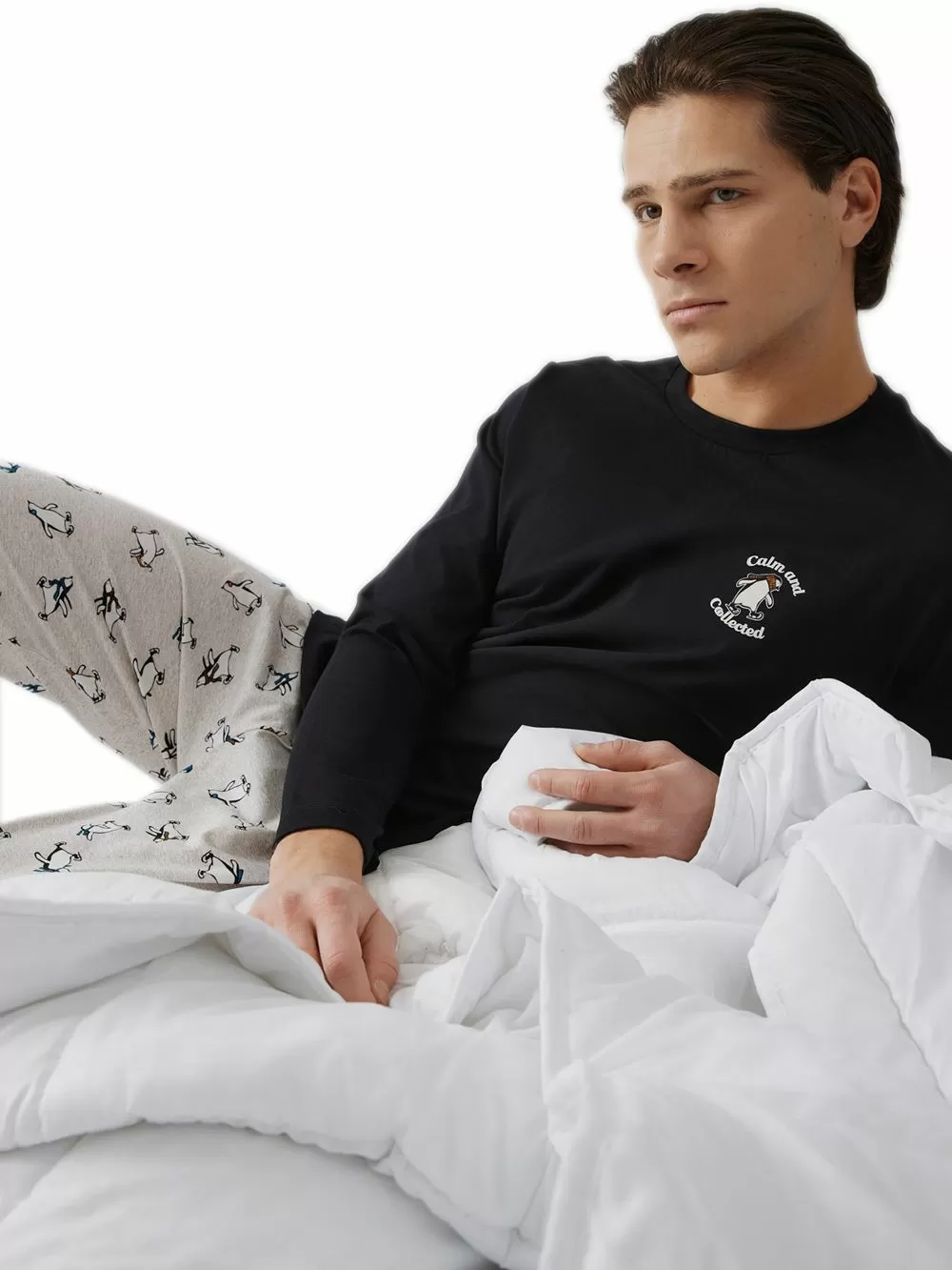 Ανδρική Πυτζάμα MINERVA Penguin - 100% Βαμβάκι Interlock 