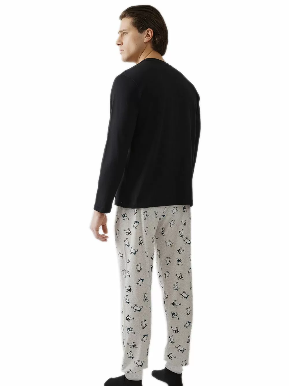 Ανδρική Πυτζάμα MINERVA Penguin - 100% Βαμβάκι Interlock 