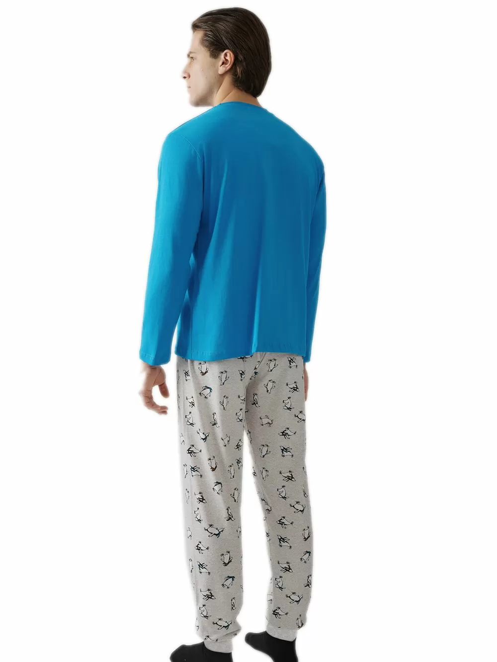 Ανδρική Πυτζάμα MINERVA Penguin - 100% Βαμβάκι Interlock 