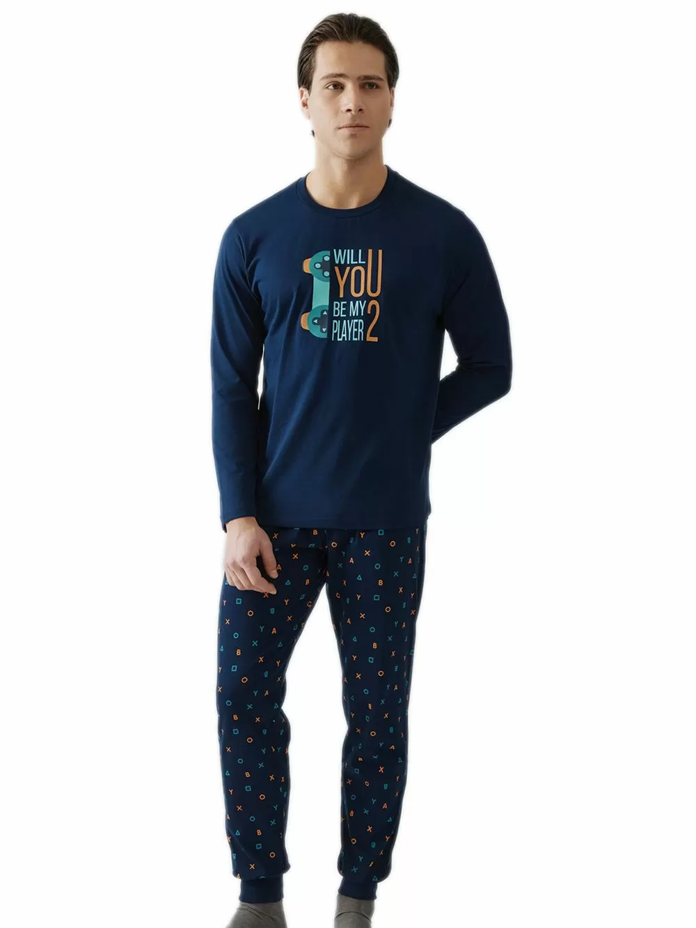 Ανδρική Πυτζάμα MINERVA Player 2 - 100% Βαμβάκι Interlock 