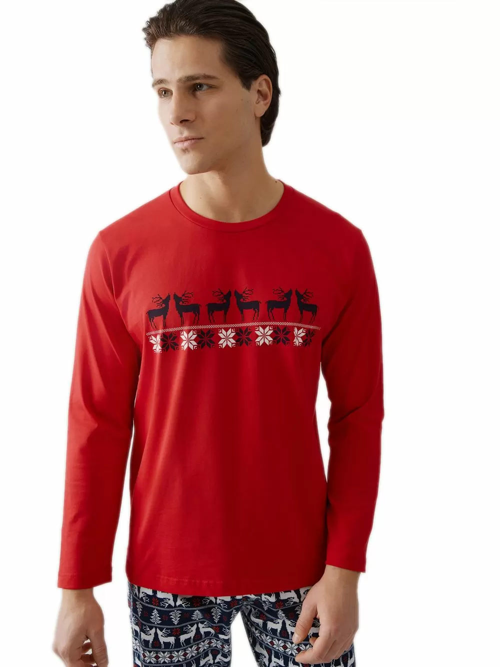 Ανδρική Πυτζάμα MINERVA Deers - 100% Βαμβάκι Interlock 