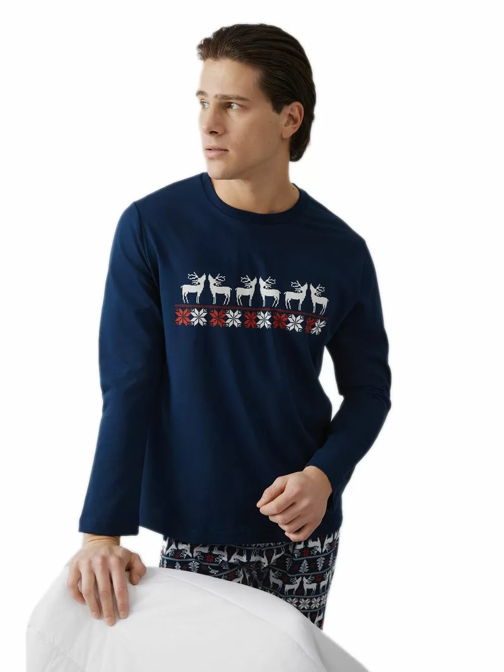 Ανδρική Πυτζάμα MINERVA Deers - 100% Βαμβάκι Interlock 
