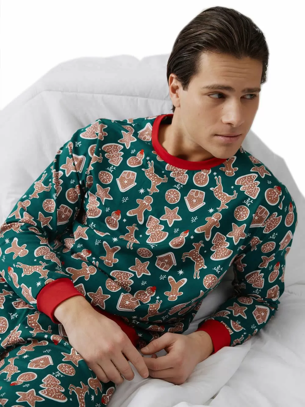 Ανδρική Πυτζάμα MINERVA Xmas Biscuits - 100% Βαμβάκι Interlock 