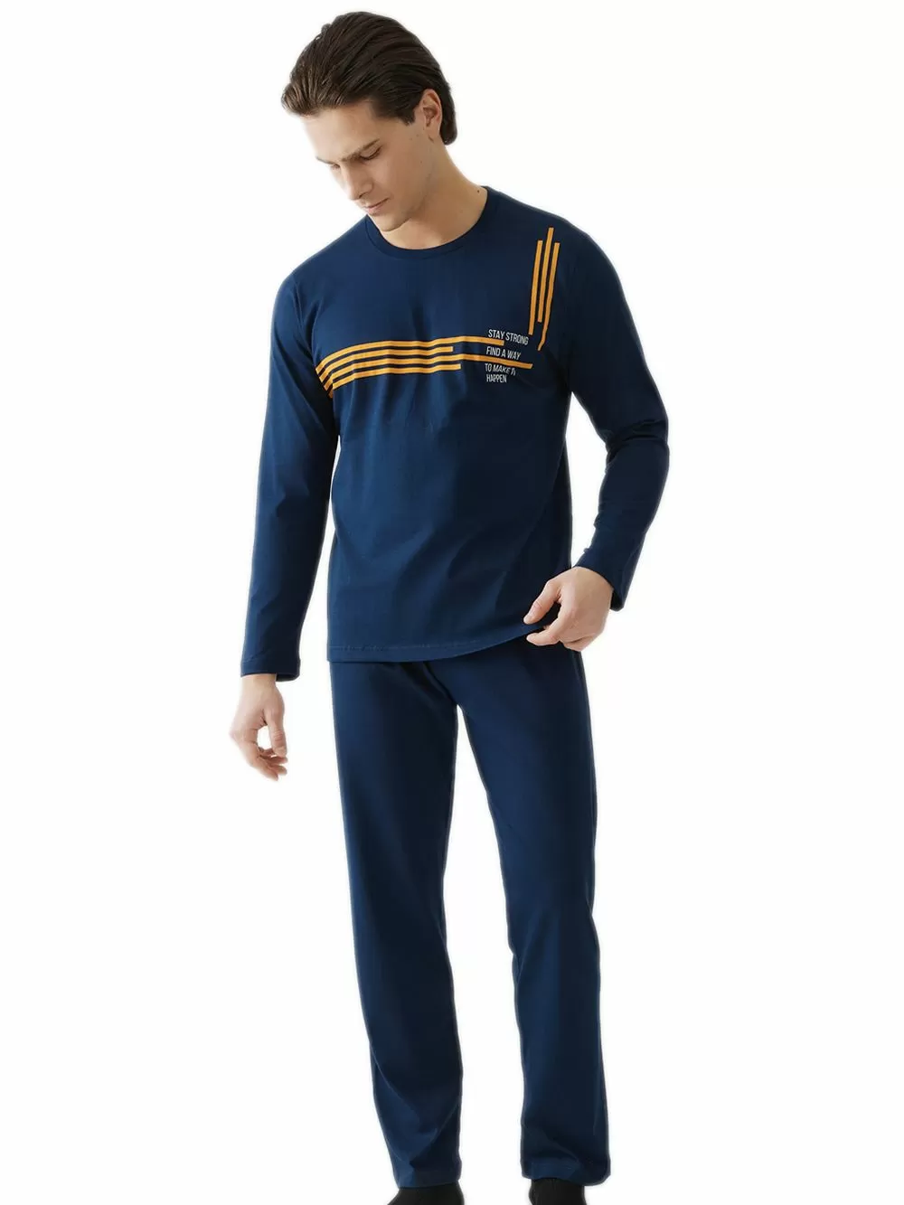 Ανδρική Πυτζάμα MINERVA Stay Strong - 100% Βαμβάκι Interlock 