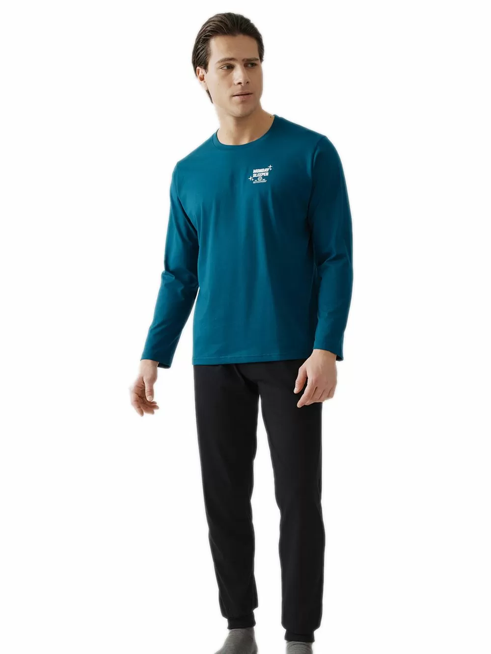 Ανδρική Πυτζάμα MINERVA Monday - 100% Βαμβάκι Interlock 