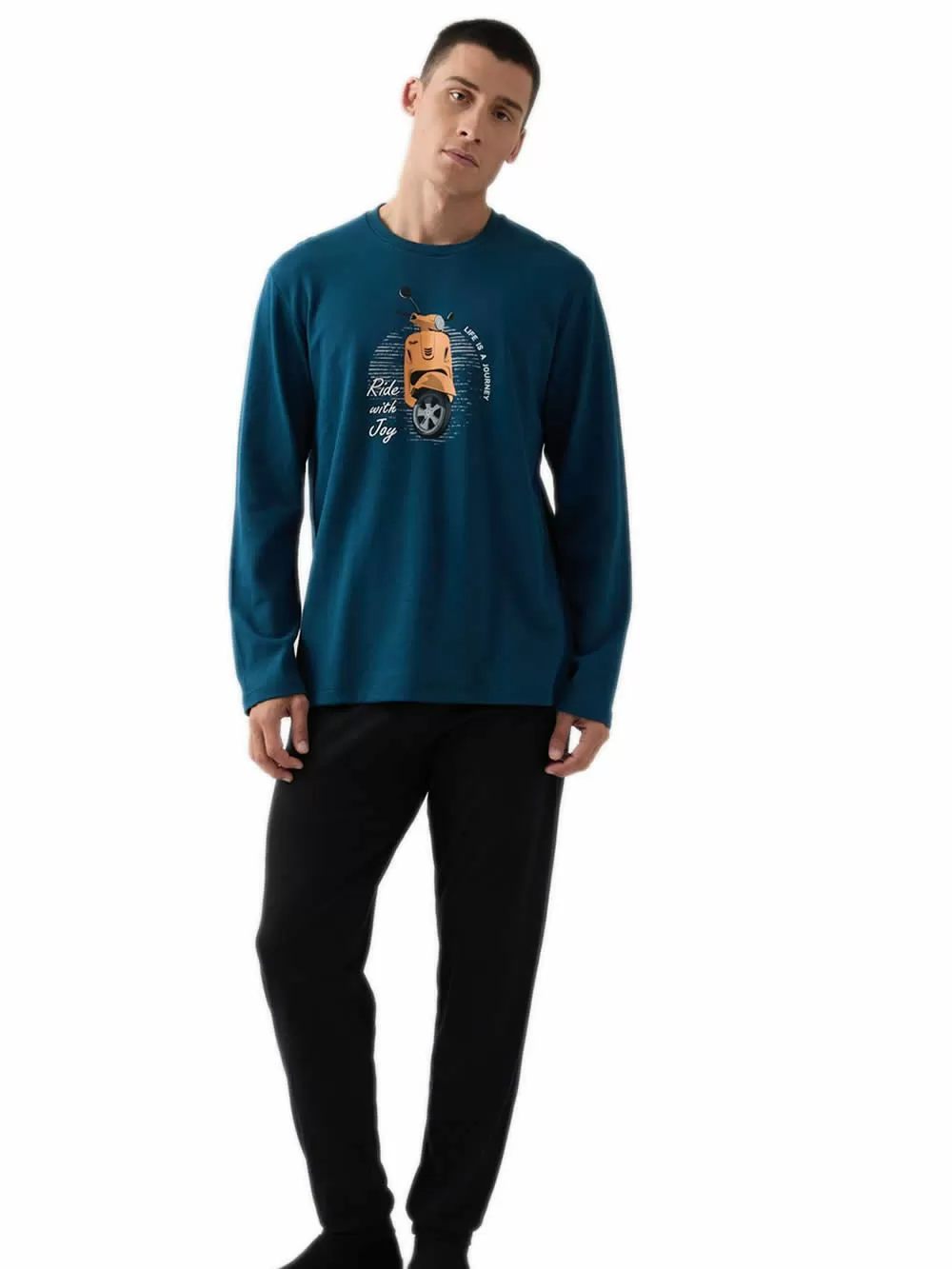 Ανδρική Πυτζάμα MINERVA Vespa - 100% Βαμβάκι Interlock 