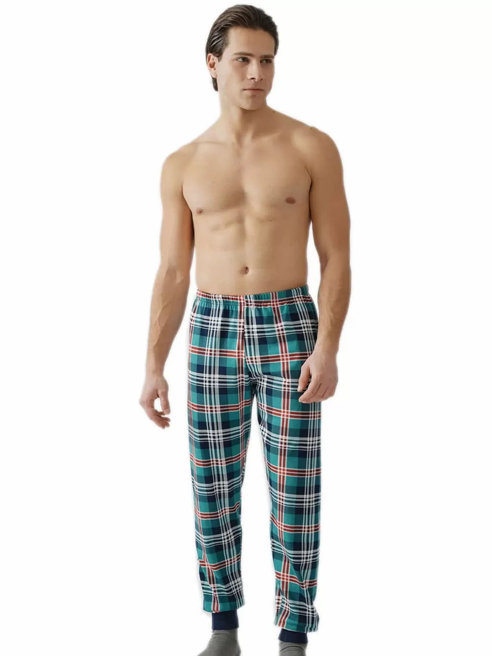 Ανδρικό Παντελόνι MINERVA - 100% Βαμβάκι - Καρό Σχέδιο