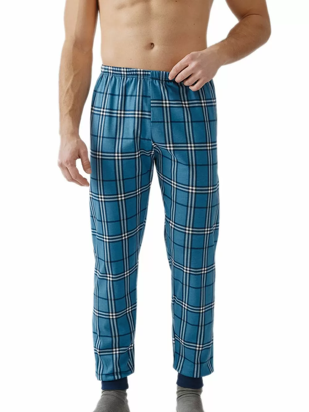 Ανδρικό Παντελόνι MINERVA - 100% Βαμβάκι - Καρό Σχέδιο 