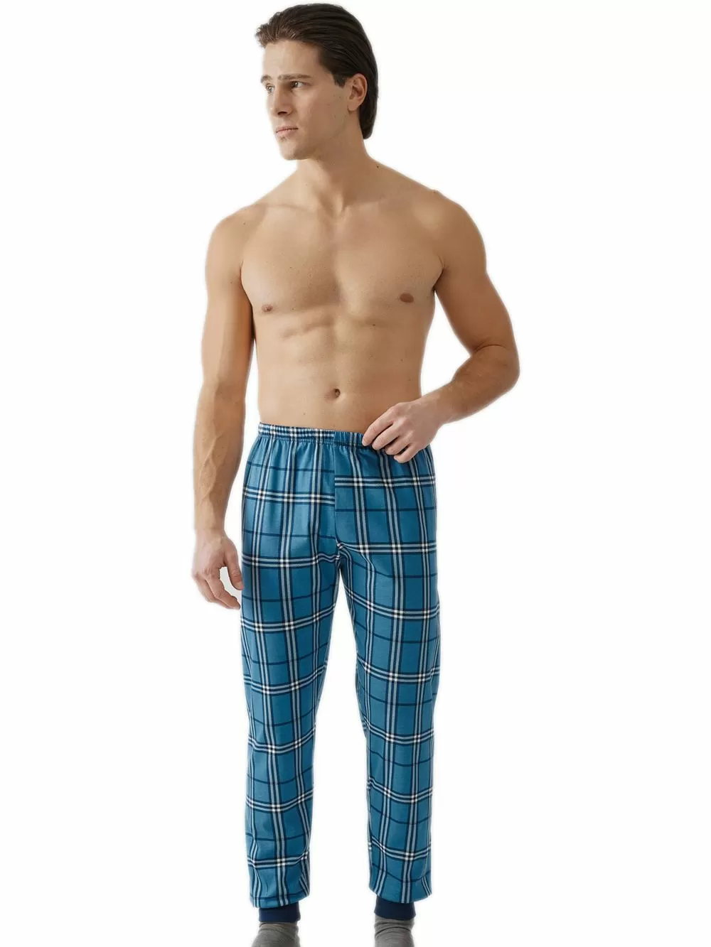 Ανδρικό Παντελόνι MINERVA - 100% Βαμβάκι - Καρό Σχέδιο 