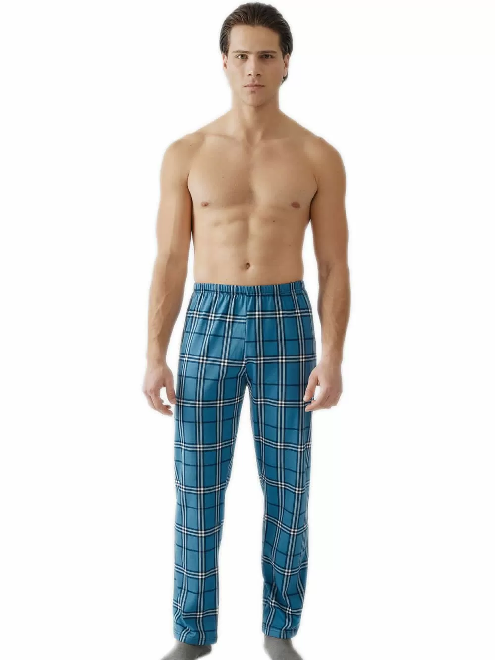 Ανδρικό Παντελόνι MINERVA - 100% Βαμβάκι - Καρό Σχέδιο 