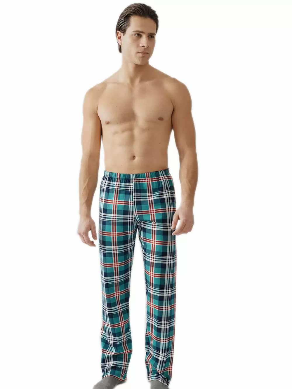 Ανδρικό Παντελόνι MINERVA - 100% Βαμβάκι - Καρό Σχέδιο 