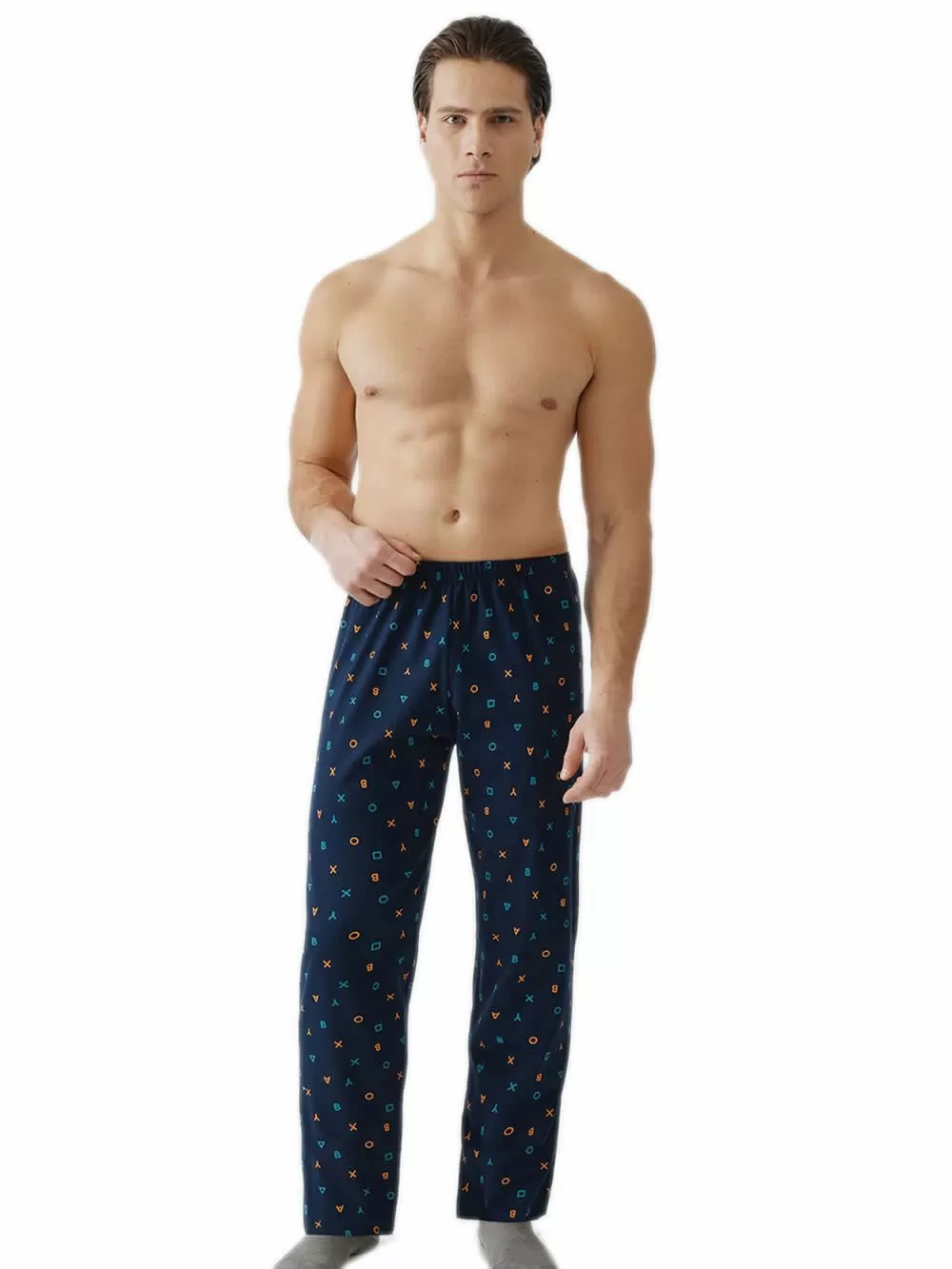 Ανδρικό Παντελόνι MINERVA - 100% Βαμβάκι - Σχέδιο Players